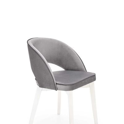 Silla de comedor Berriac en gris, crema, verde, azul y gris claro.