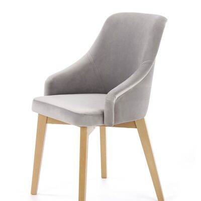 Petite Dining Chair Green, Blue, Wood Color, Light Gray, Dark Gray, Light Brown - Light Gray