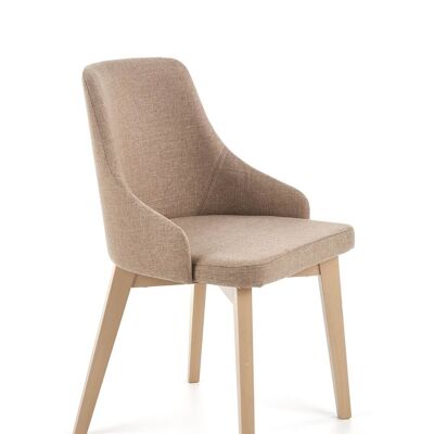 Béarn Dining Chair Dark Grey, Light Beige, Grey, Wood Color, Light Grey - Wood Color