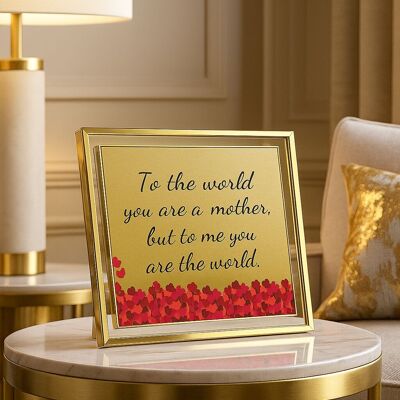 Personalized Floating Heart Photo Block" – Mother’s Gift