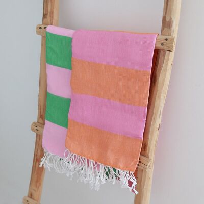 Hamam towel orange/pink