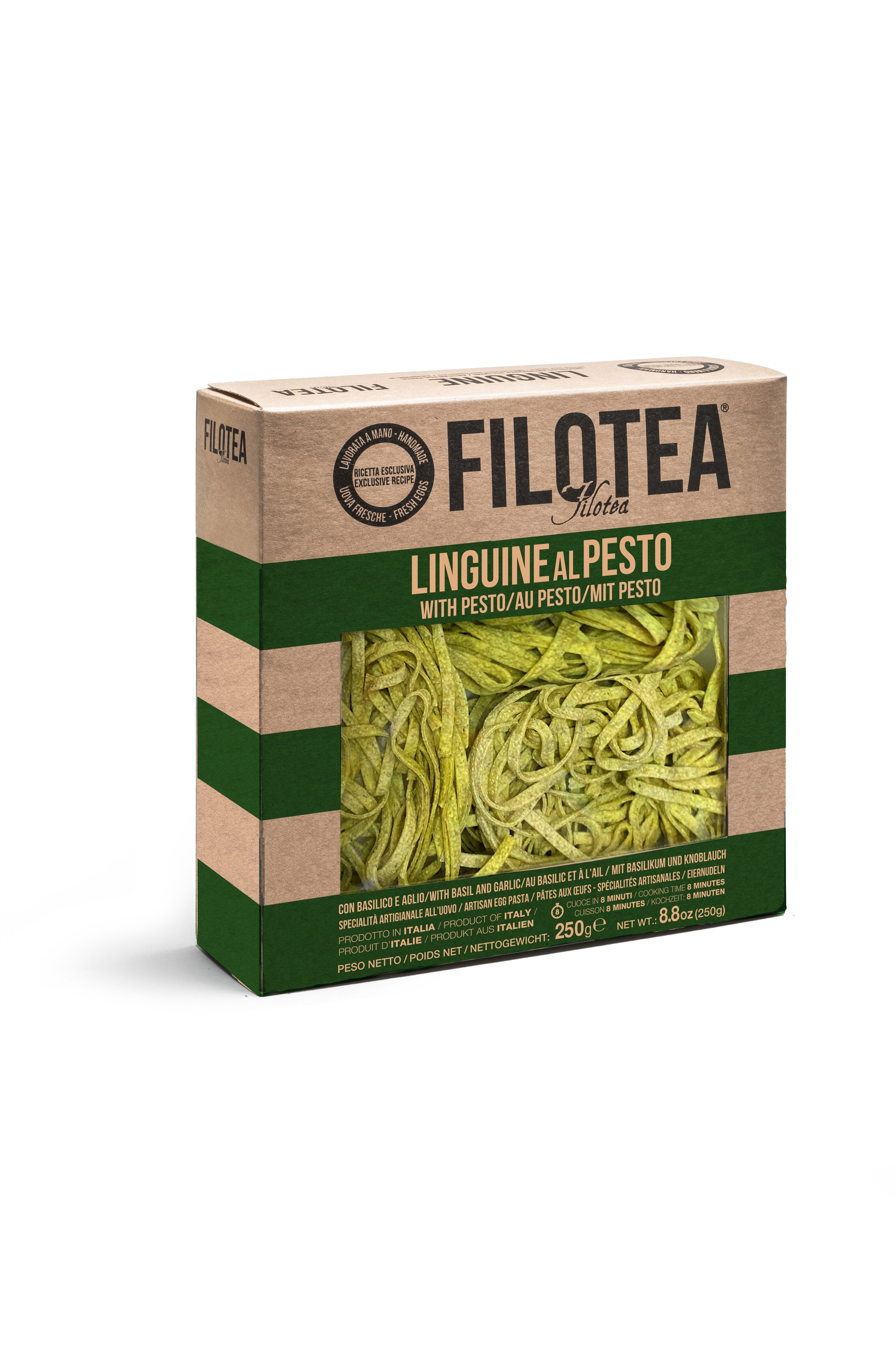 Filotea • Matassine Tagliatelle Al Pesto Artigianale Pasta All'Uovo 250g