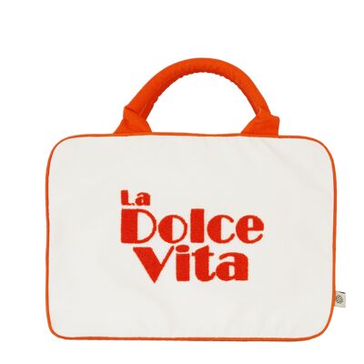 Orange "La Dolce Vita" satchel - S