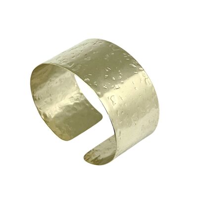 Moon landing medium cuff bracelet in gold-plated brass