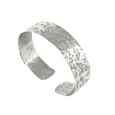 Piccolo Moon Landing Cuff Bracelet in Silver Brass 10µ