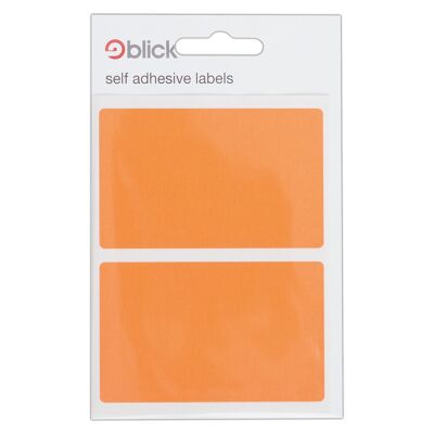 Etichette Blick, rosso fluorescente, confezione da magazzino di adesivi autoadesivi, rettangolari, 50 mm x 80 mm, 8 etichette, per casa, ufficio, famiglia, scuola, organizzazione del calendario delle festività, planner, tabella dei premi, codifica a colori