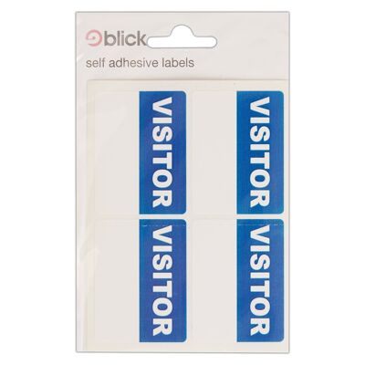 Blick Self Adhesive Stickers, 39mm x 52mm, Visitor, 16 Labels