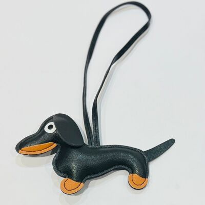 Dachshund bag accessory in synthetic leather with an original look