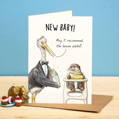 House White Card - New Baby Card - Funny