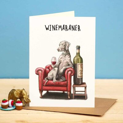 Carte Winemaraner - Carte de tous les jours - Drôle