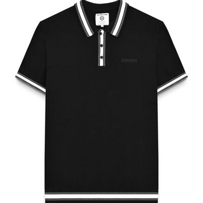 Polo en tricot SS à liseré noir S25
