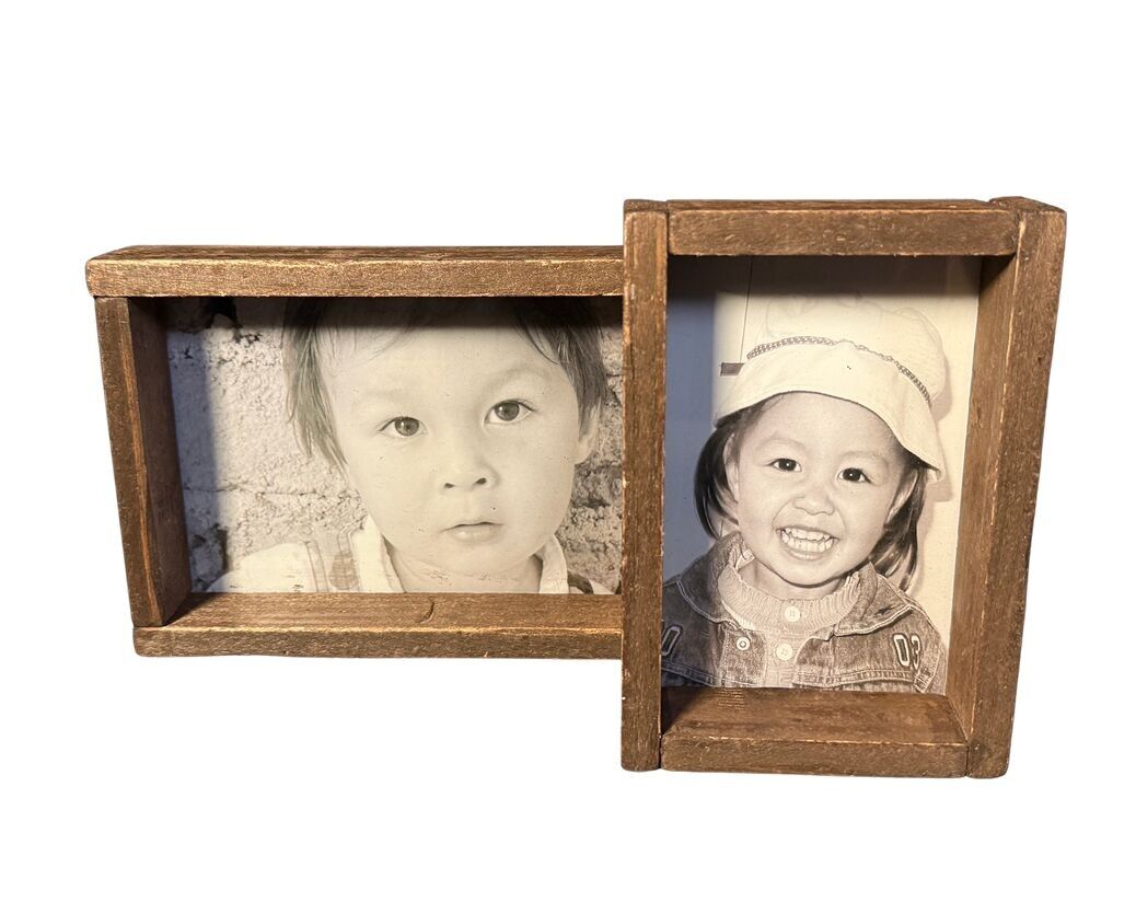 Photo frame set dark brown