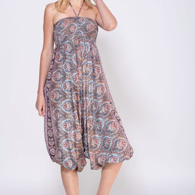 Printed short jumpsuit LI7631PE