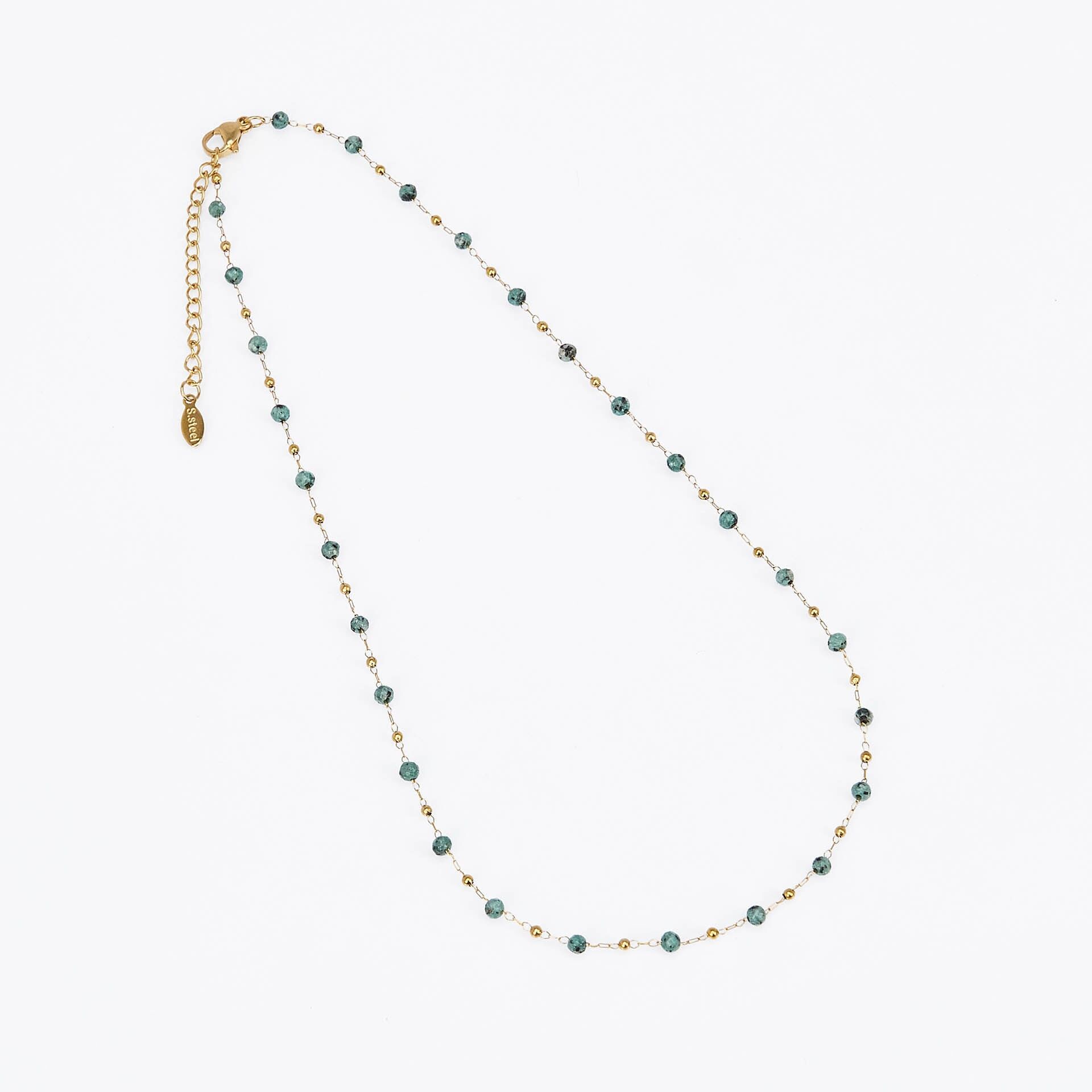 Catene in acciaio inossidabile con perle di agata tinta sfaccettata