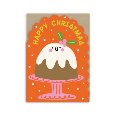Biglietto di Natale con budino