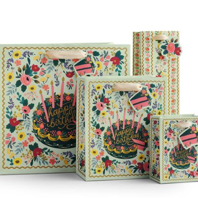 Floral Cake Paper Gift Bag
