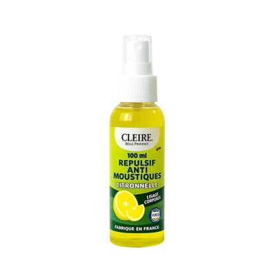 Repelente de mosquitos con citronela 100 ml – Fabricado en Francia