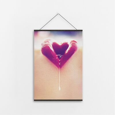 Heart Lips - Canvas Art-A4