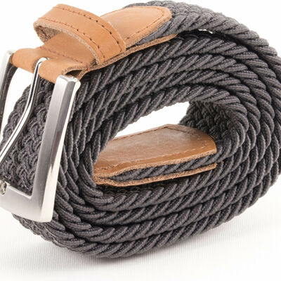 Ceinture tressee gris