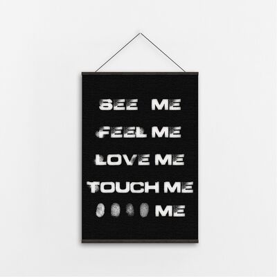Touch Me-Black - Canvas Art-A3