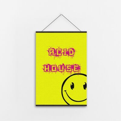 Acid House - Canvas Art-A3 1