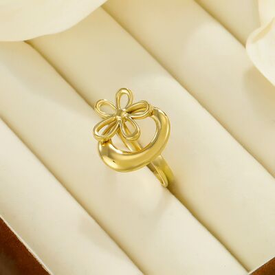 Stainless Steel Flower Ring - BG310224