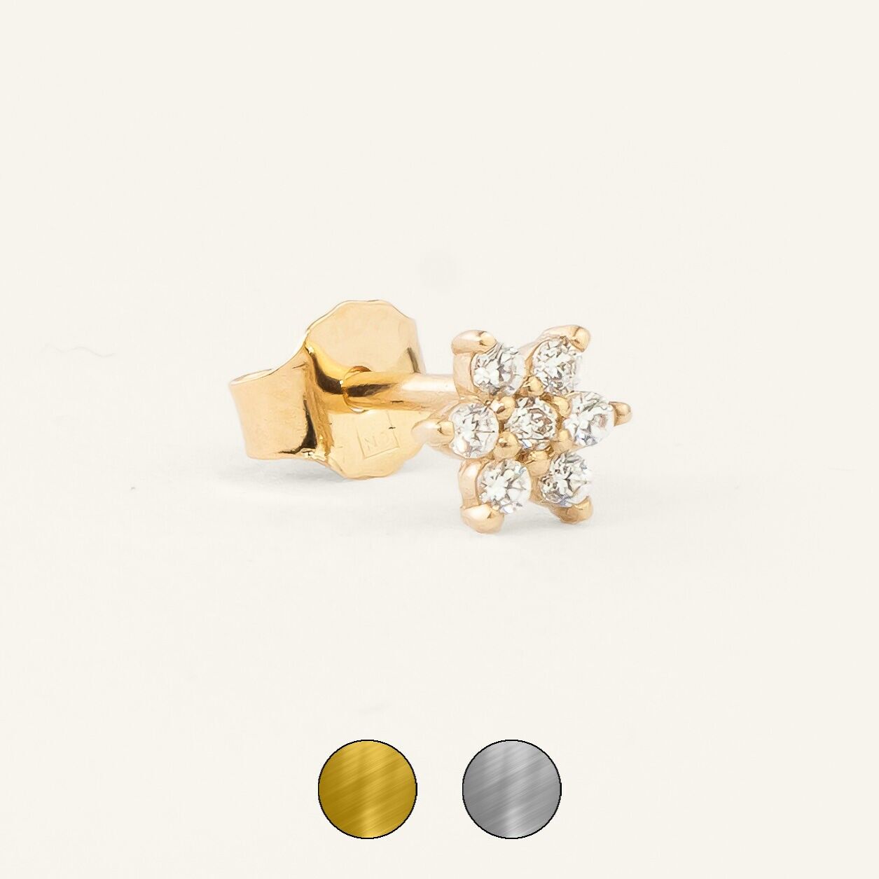 Orecchino Fiore Mia - bianco