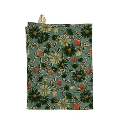Tea Towel - Meera Blue Green