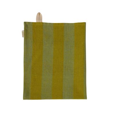 Tea Towel - Large Celery Stripe
