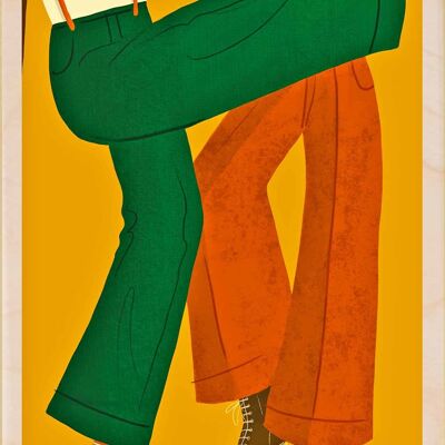 ¡Vamos a bailar!Northern Soul, Postales de Madera Sostenibles, juego de 6 (10 x 15 cm) | The Wooden Postcard Company