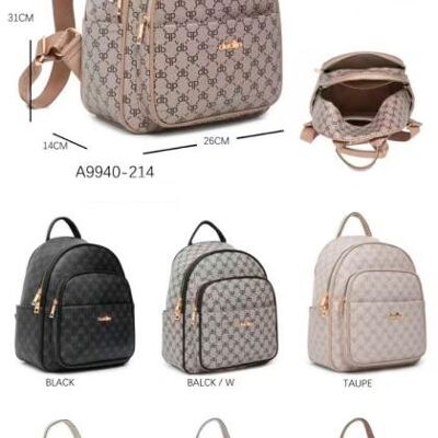 Mochila Sintética de Mujer con Cierre de Cremallera y Multicompartimentos