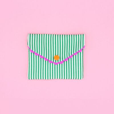 Bolsa de jabón con rayas verdes
