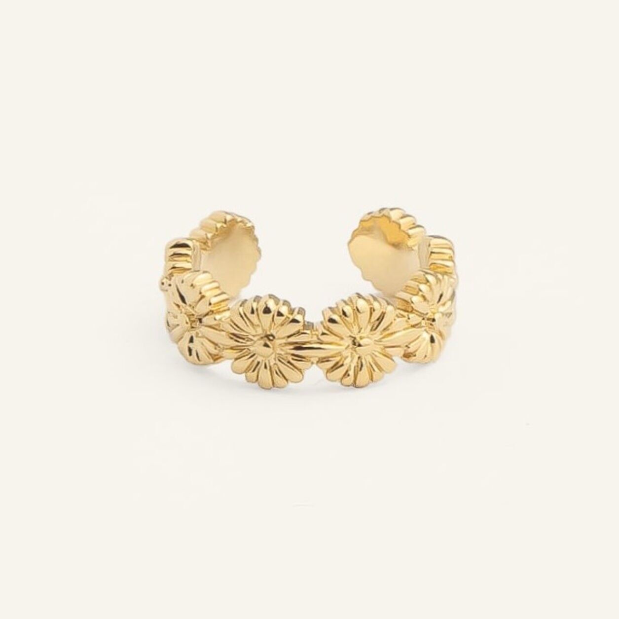 Orecchino/Earcuff Fiore - placcato oro