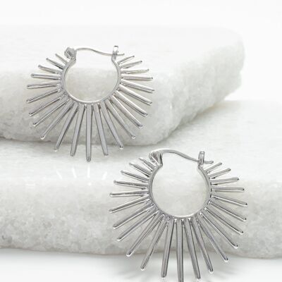 Radiant Rise Hoops in Platinum