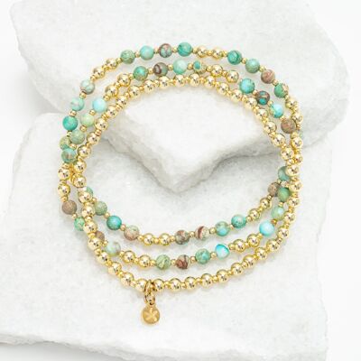 Juego de pulseras Light We Carry en turquesa