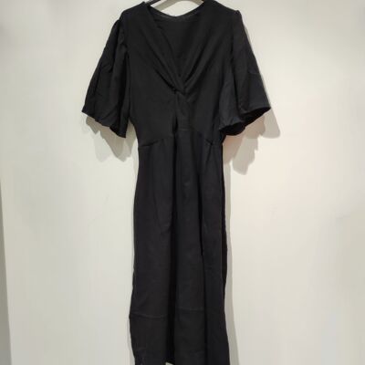 GAS DE COTON Long V-neck dress - SS25