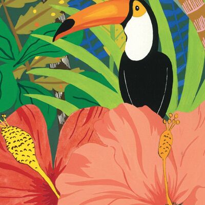 Recycled postcard - Toucan