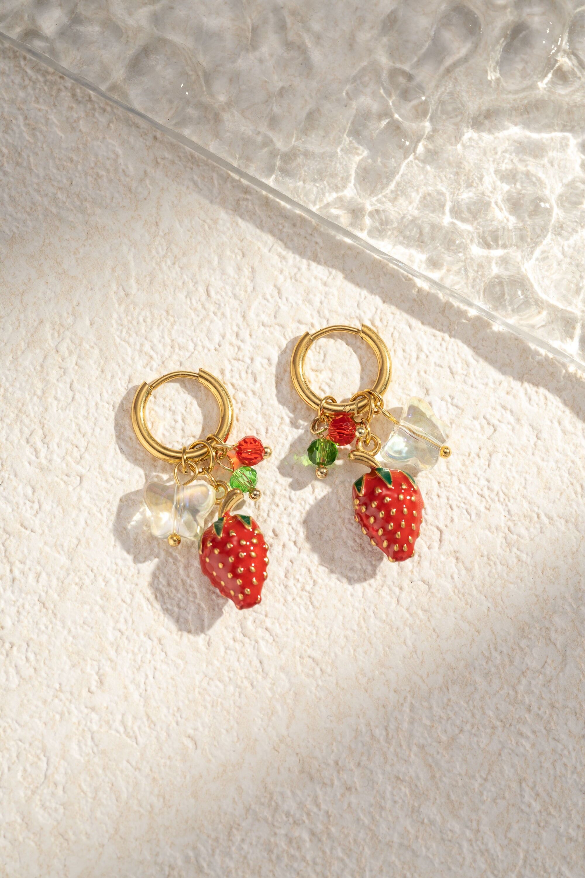 Strawberry & Butterfly Stainless Steel Earring