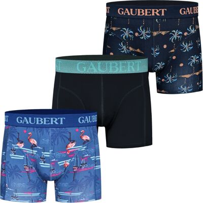 Gaubert Bamboo Boxer Shorts - 3 Pieces - Flamingo