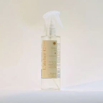 Parfum textile naturel – Tonka Lin (brume linge)