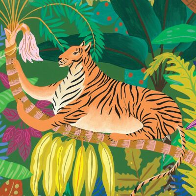 Recycelte Postkarte - Tiger's Rest