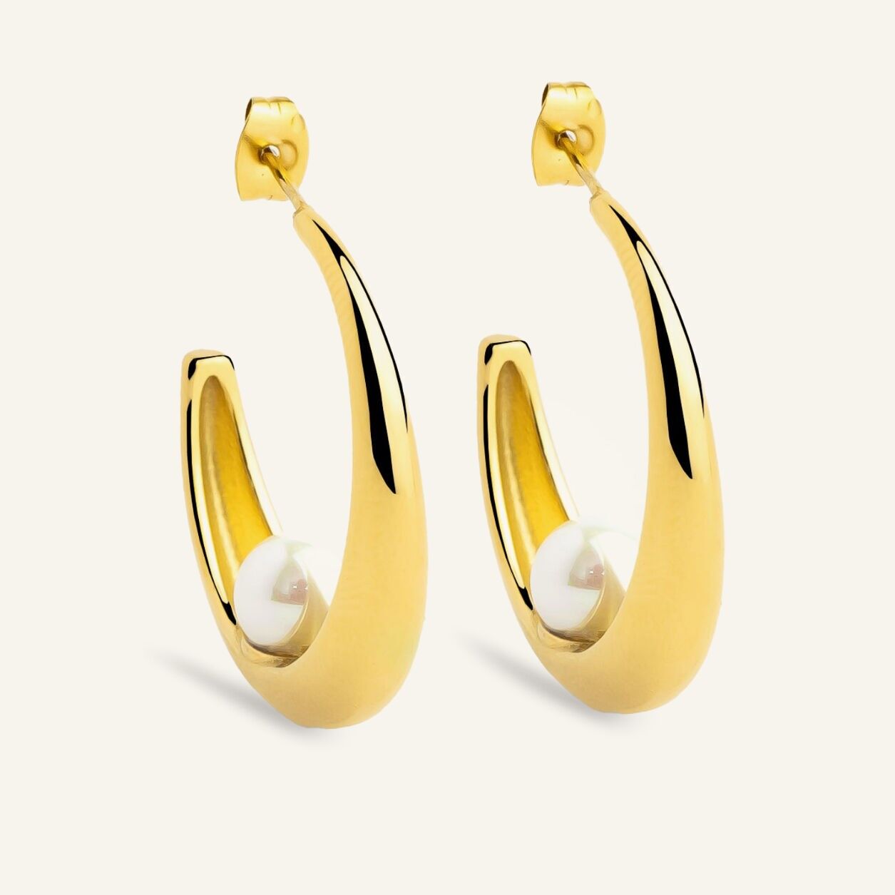 Orecchini a mezzo cerchio Lunésia