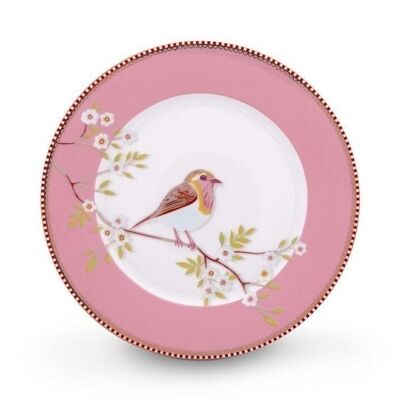 Dessert plate Floral2 Pink Bird - 21cm