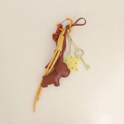 Bag charm - dog, star, key, knot, lace