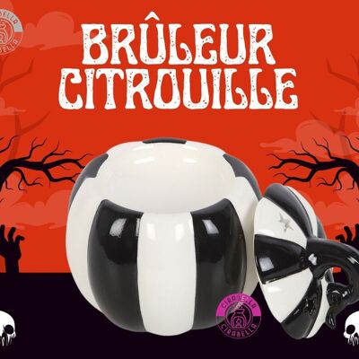 Quemador de calabaza en blanco y negro