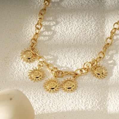 Collana A Catena A Maglie In Oro Con Multi Ciondoli Soli