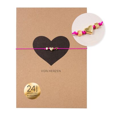 Bracelet sur carte - coeur - du coeur