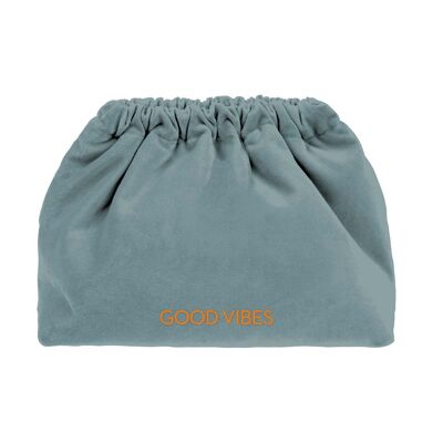 Good Vibes - Clutch de terciopelo - Isla Sorbete