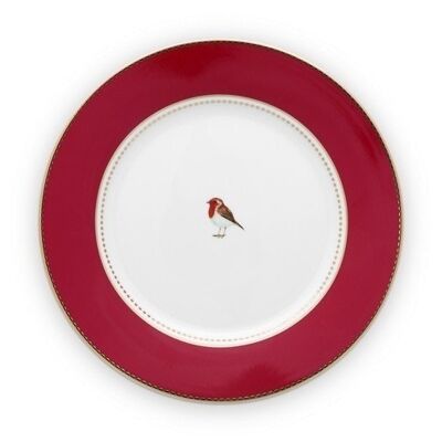 Red dessert plate - 21cm