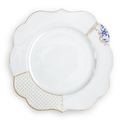 Royal White decorated plate - 28cm